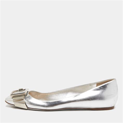 Leather sandal Dior Silver size 38 EU in Leather 